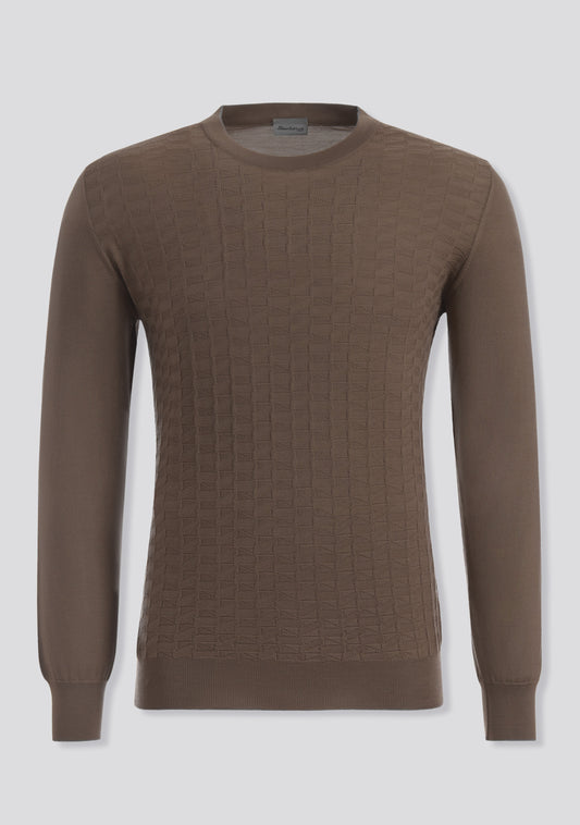 Earth Brown Wool Pullover