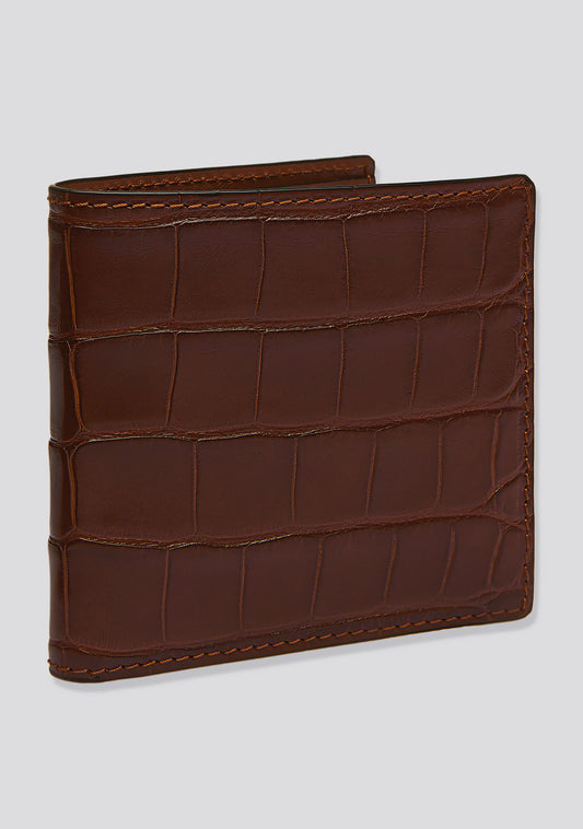 Brown Crocodile Leather Wallet