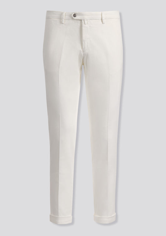 White Cotton Chino Pants