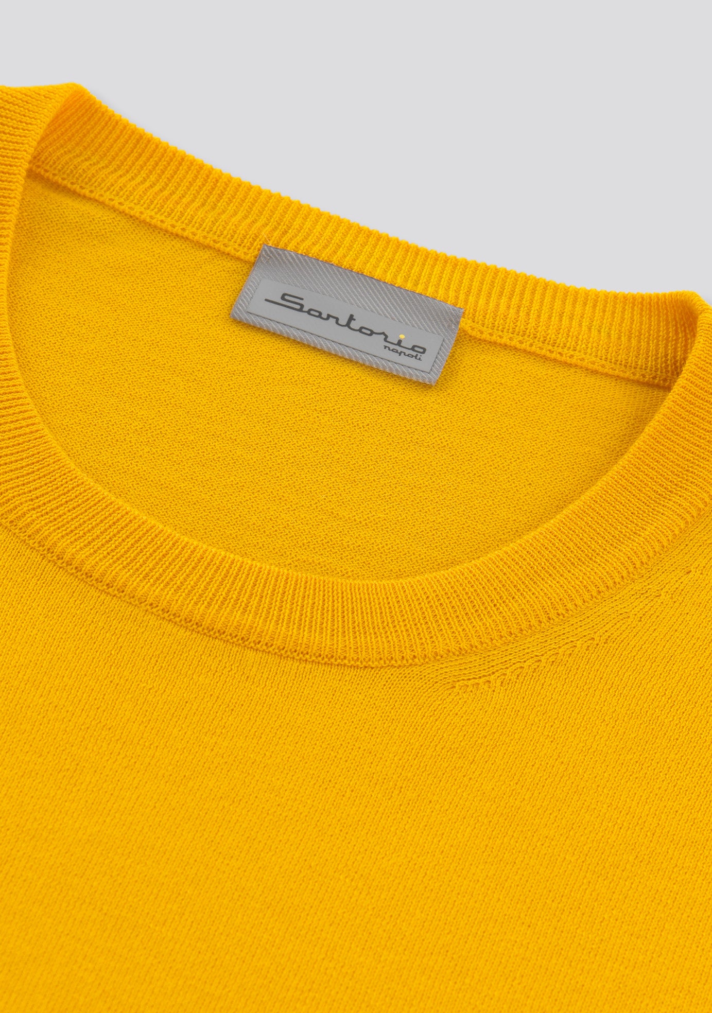 Yellow Knit Cotton T-Shirt