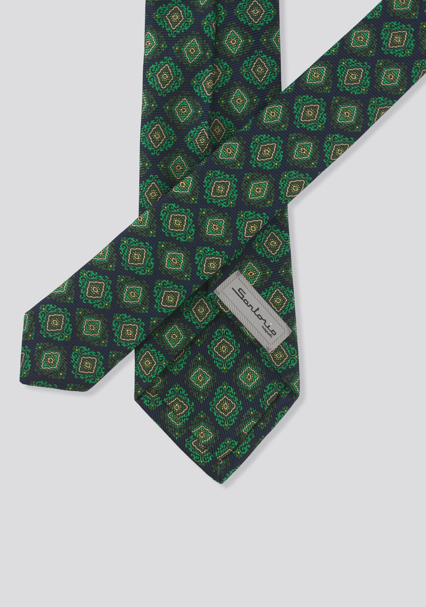 Black and Emerald Green Silk Tie
