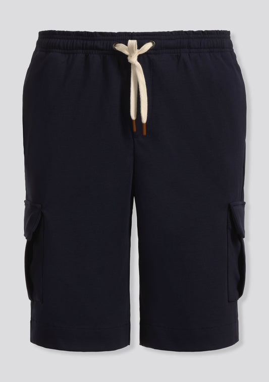Midnight Blue Cargo Bermuda Shorts
