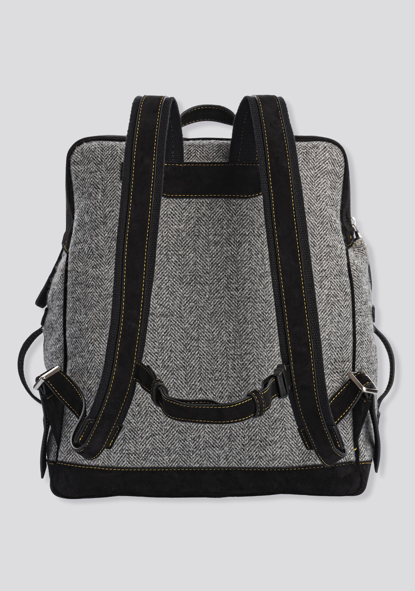 Grey Sartorio Backpack in Wool and Cashmere