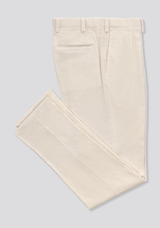Beige Cotton and Cashmere Trousers