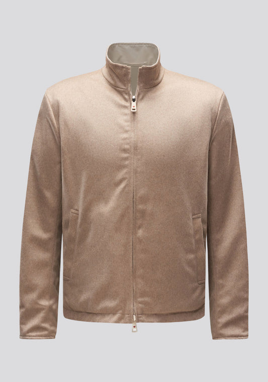 Double faced Beige Cashmere and Nylon Jacket Kired Collaboration
