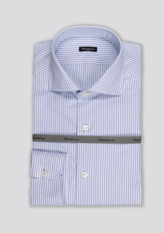 Striped Blue and White Cotton Shirt