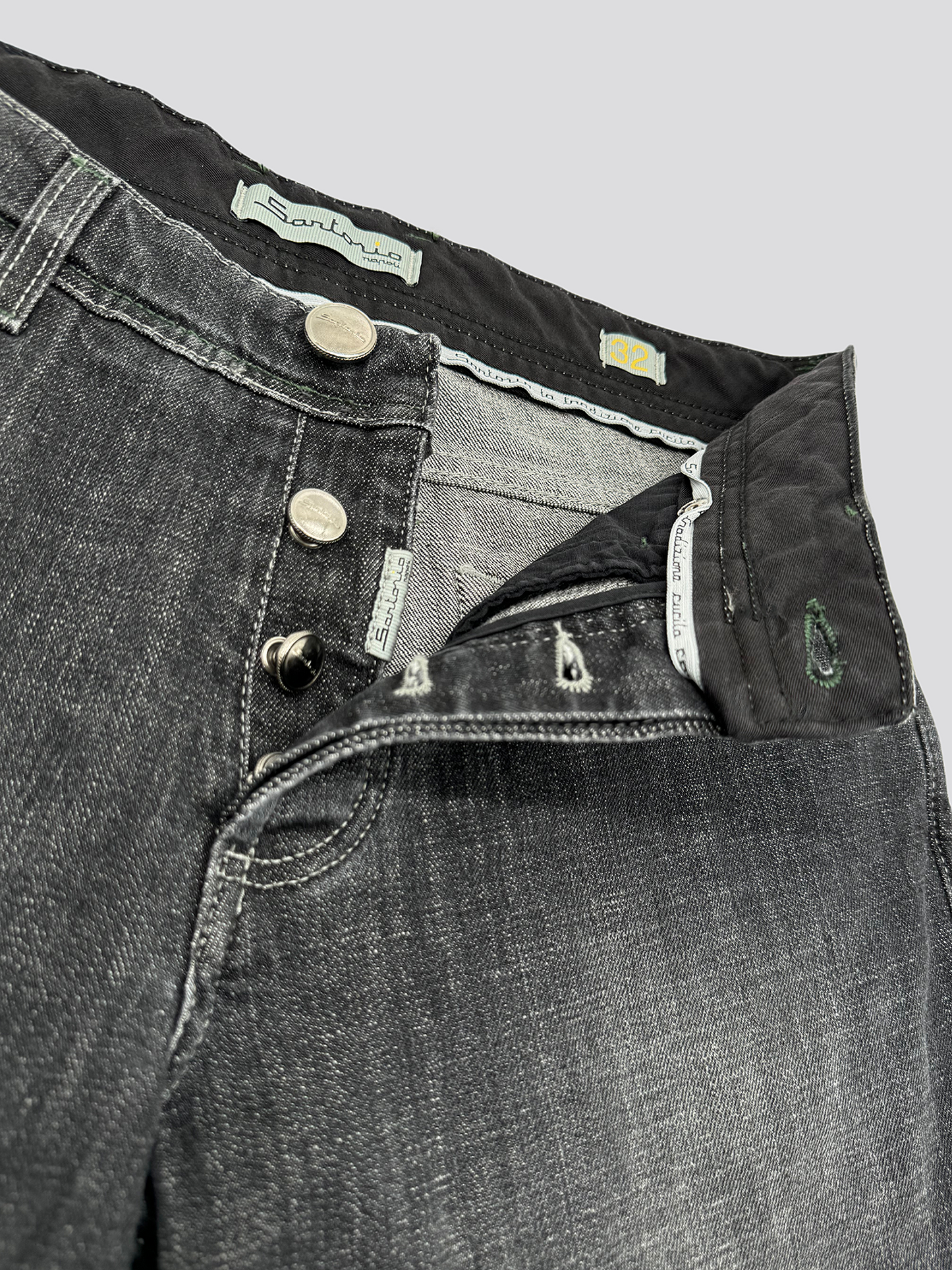 Dark Grey Cotton Jeans