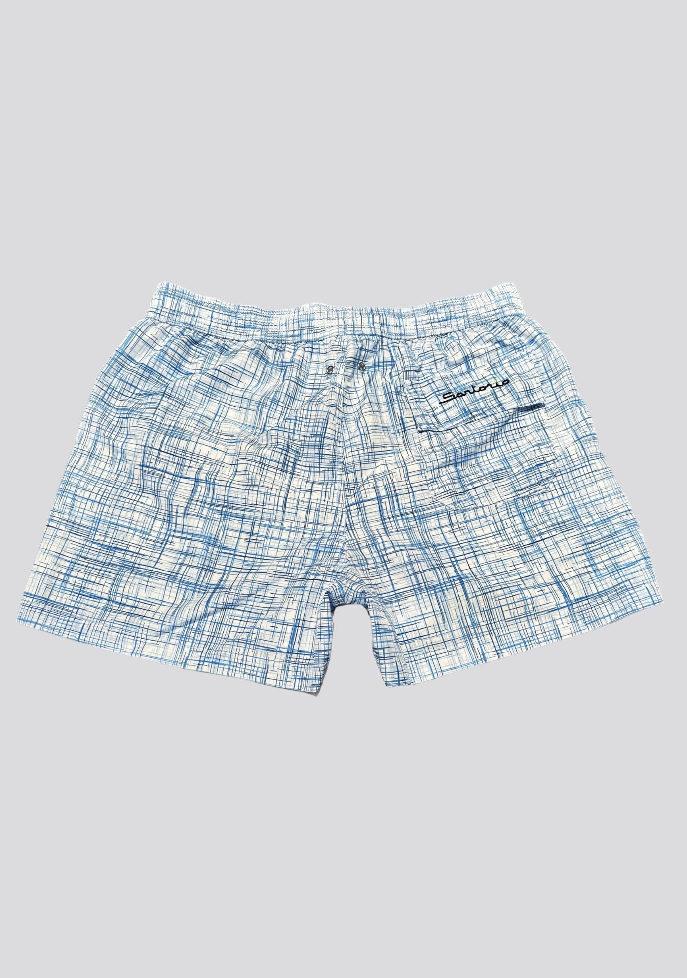 White and Blue Swim Shorts