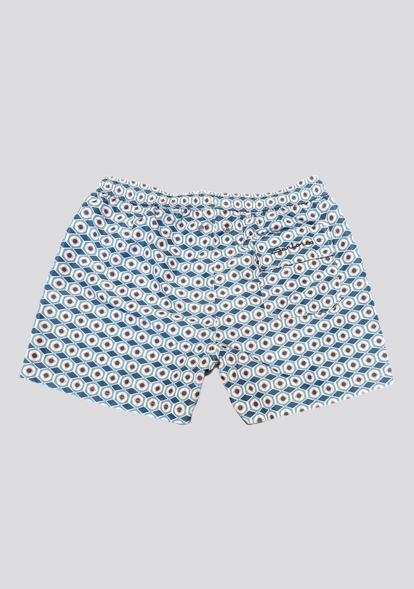 Patterned Blue Swim Shorts