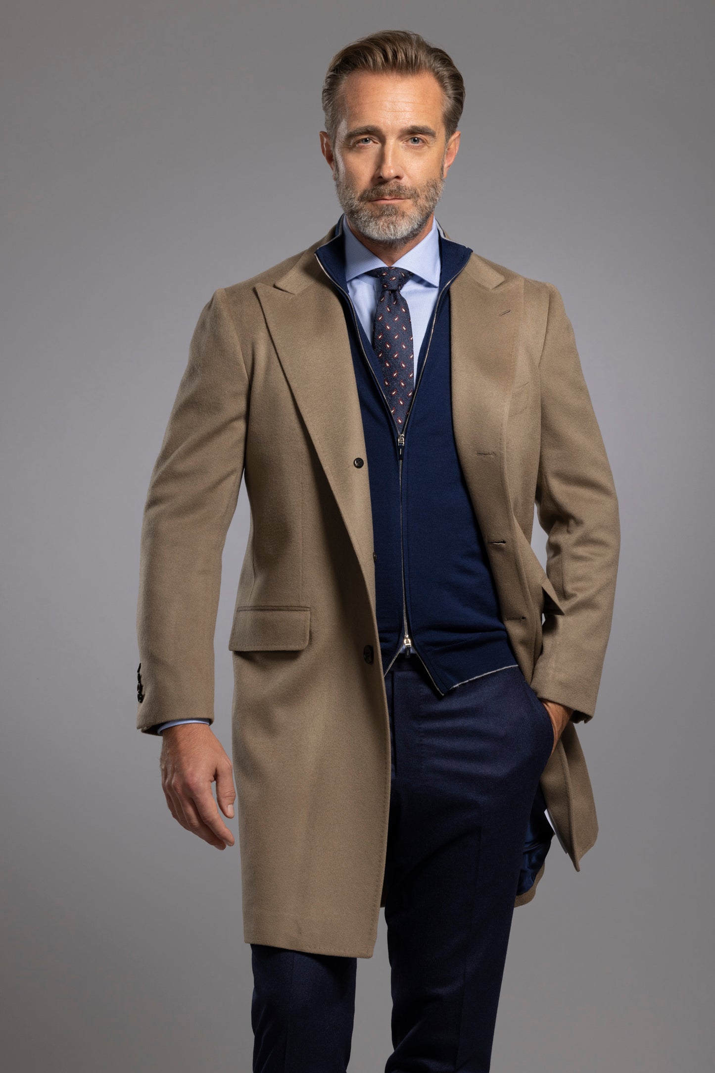 Aegean Blue Wool Flannel Trousers