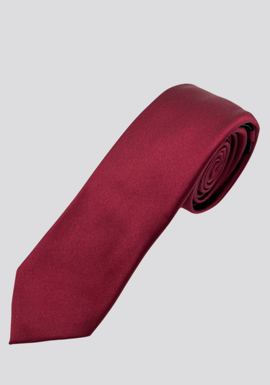 Wine Red Silk Tie