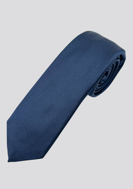 Navy Blue Silk Tie