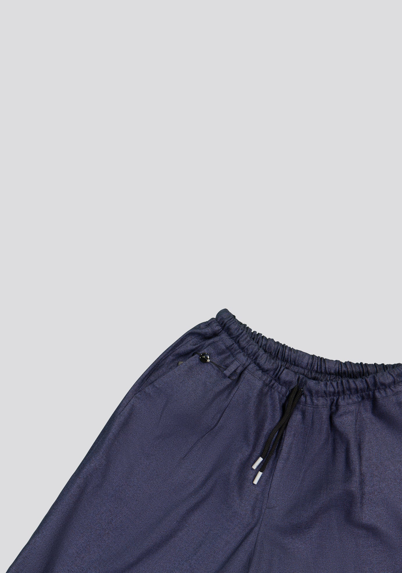 Blue Linen Optic Bermuda Shorts