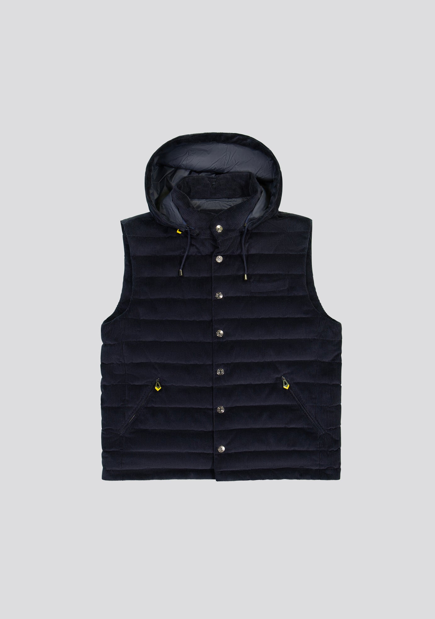 Cotton Blue Vest with hood