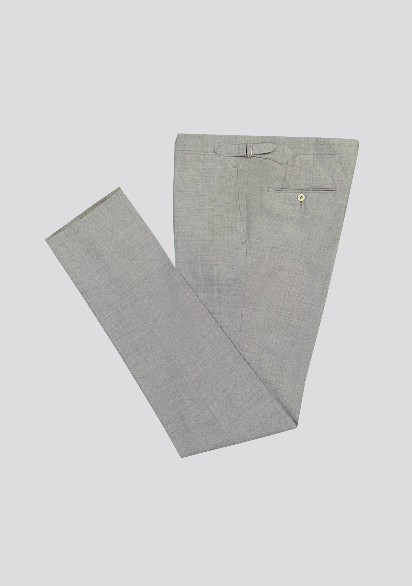 City Grey Wool Trousers with Side Adjusters