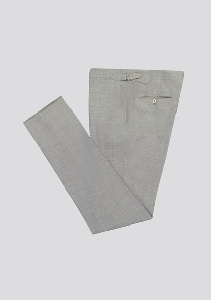 City Grey Wool Trousers with Side Adjusters
