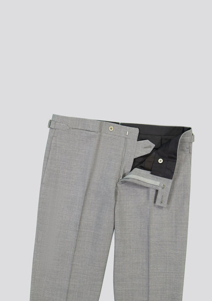 City Grey Wool Trousers with Side Adjusters