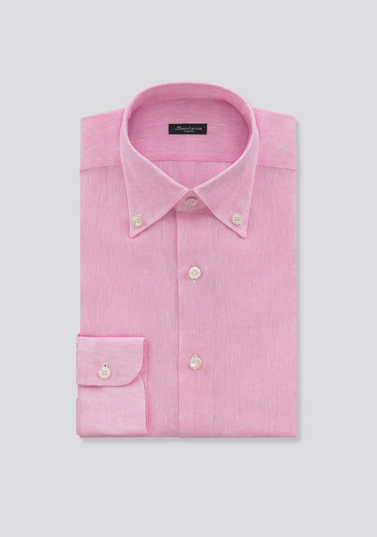 Baby Pink Button Down Linen Shirt