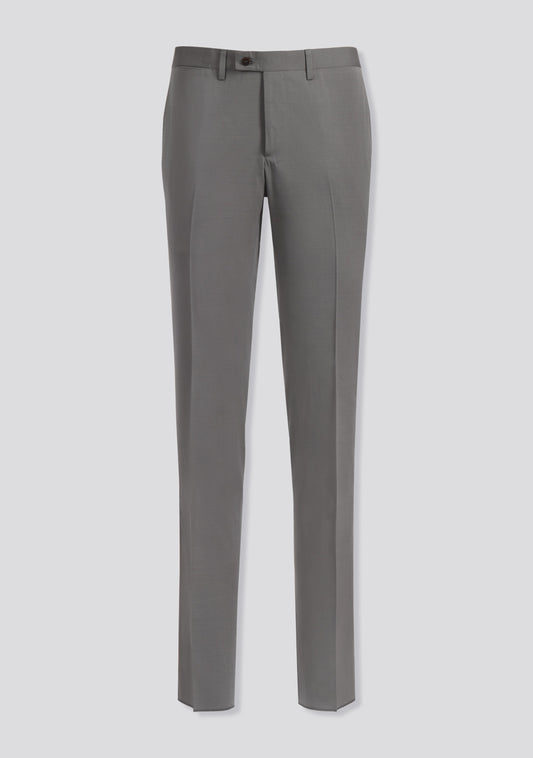 Ash Grey Cotton and Wool Trousers