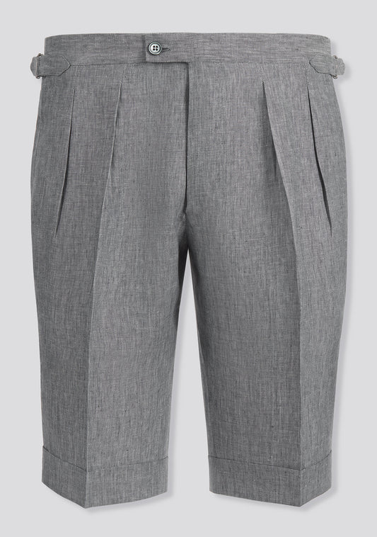 Ash Grey Linen Shorts