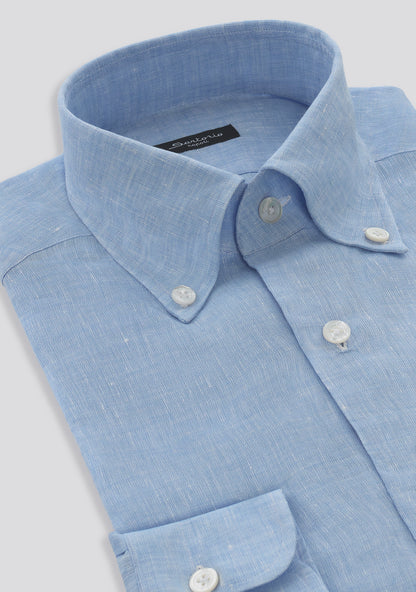 Sky Blue Button Down Linen Shirt