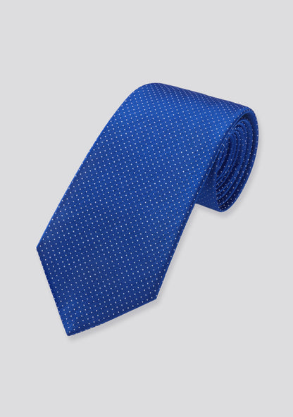 Ocean Blue Circle Patterned Silk Tie