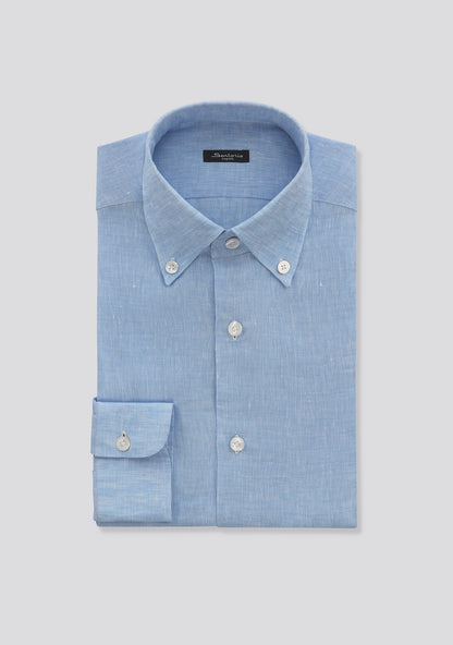 Sky Blue Button Down Linen Shirt