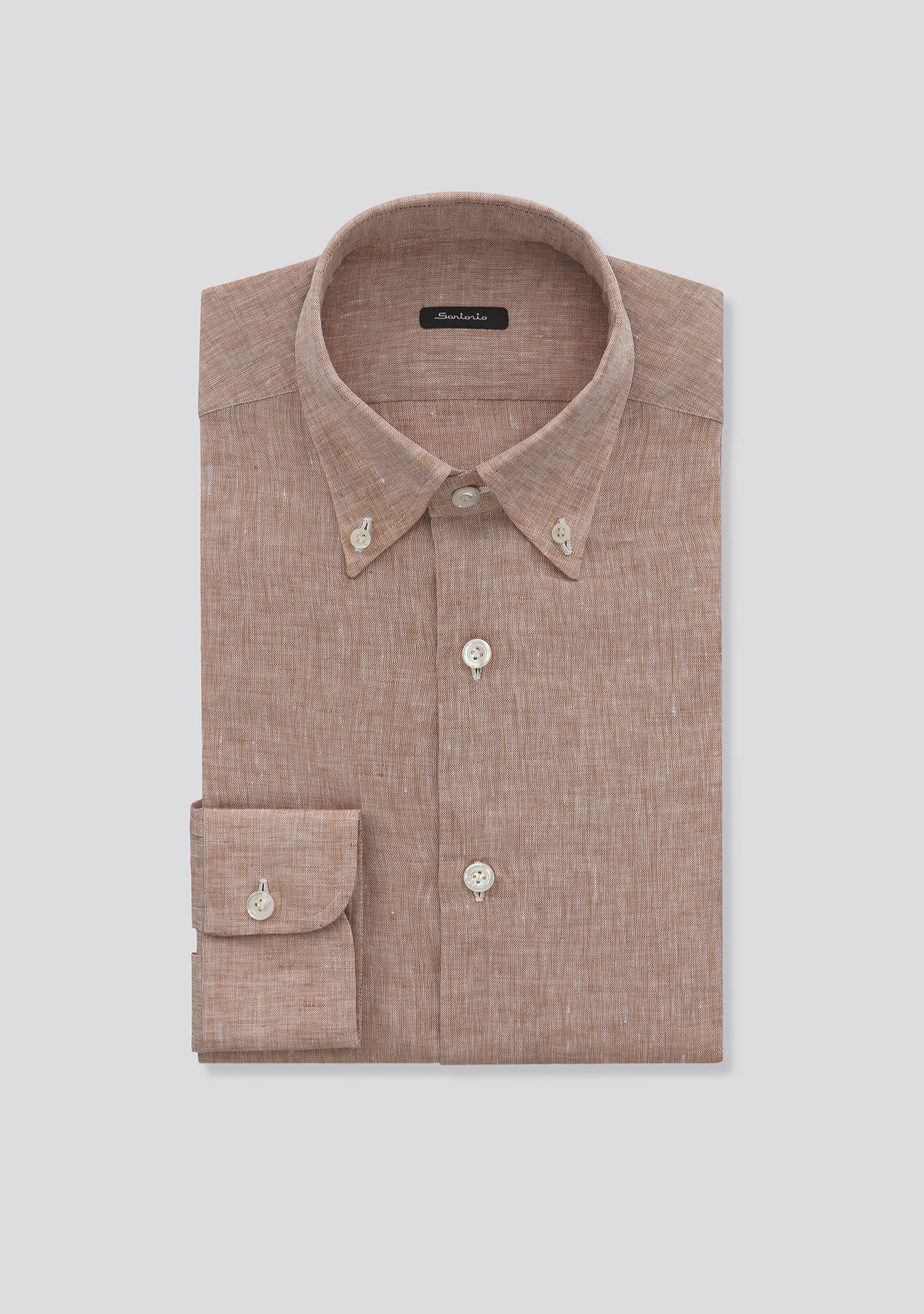 Mocha Brown Button Down Linen Shirt