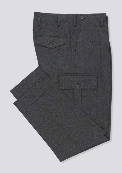 Grey Safari Virgin Wool Trousers