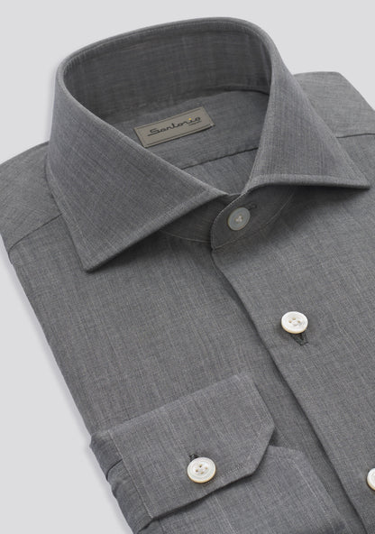 Fossil Grey Cotton Jersey Shirt