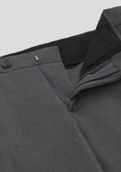 Grey Wool trousers with side adjusters