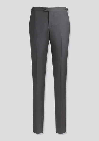 Grey Wool trousers with side adjusters