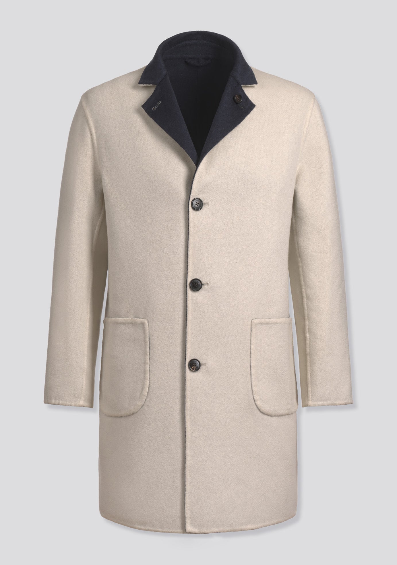 ジャケット・アウター SARTORIO / DOUBLE CASHMERE COAT Double Sided white and blue Cashmere Winter Coat – Sartorio Napoli