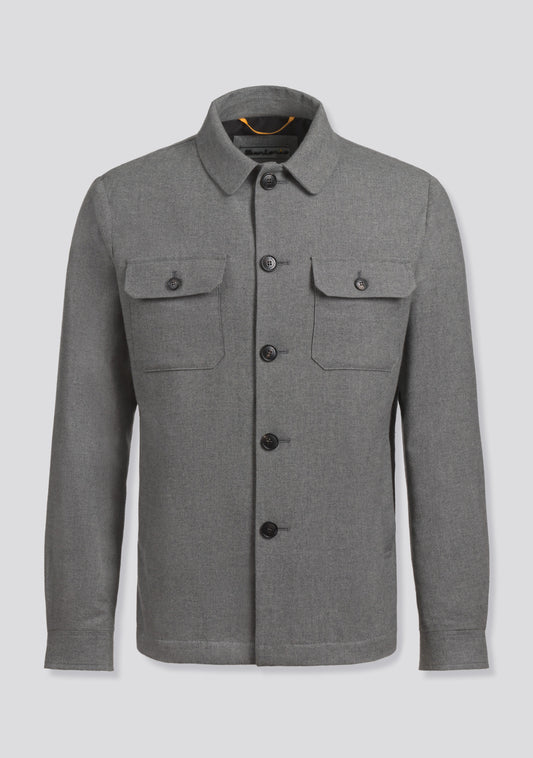 Ash Grey Cotton Button up Jacket