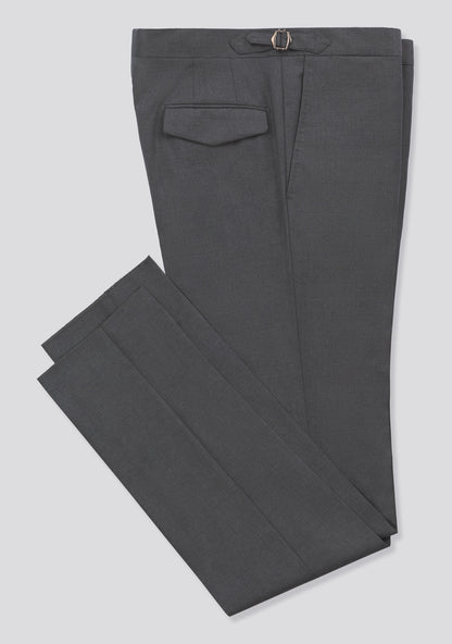 Grey Wool trousers with side adjusters