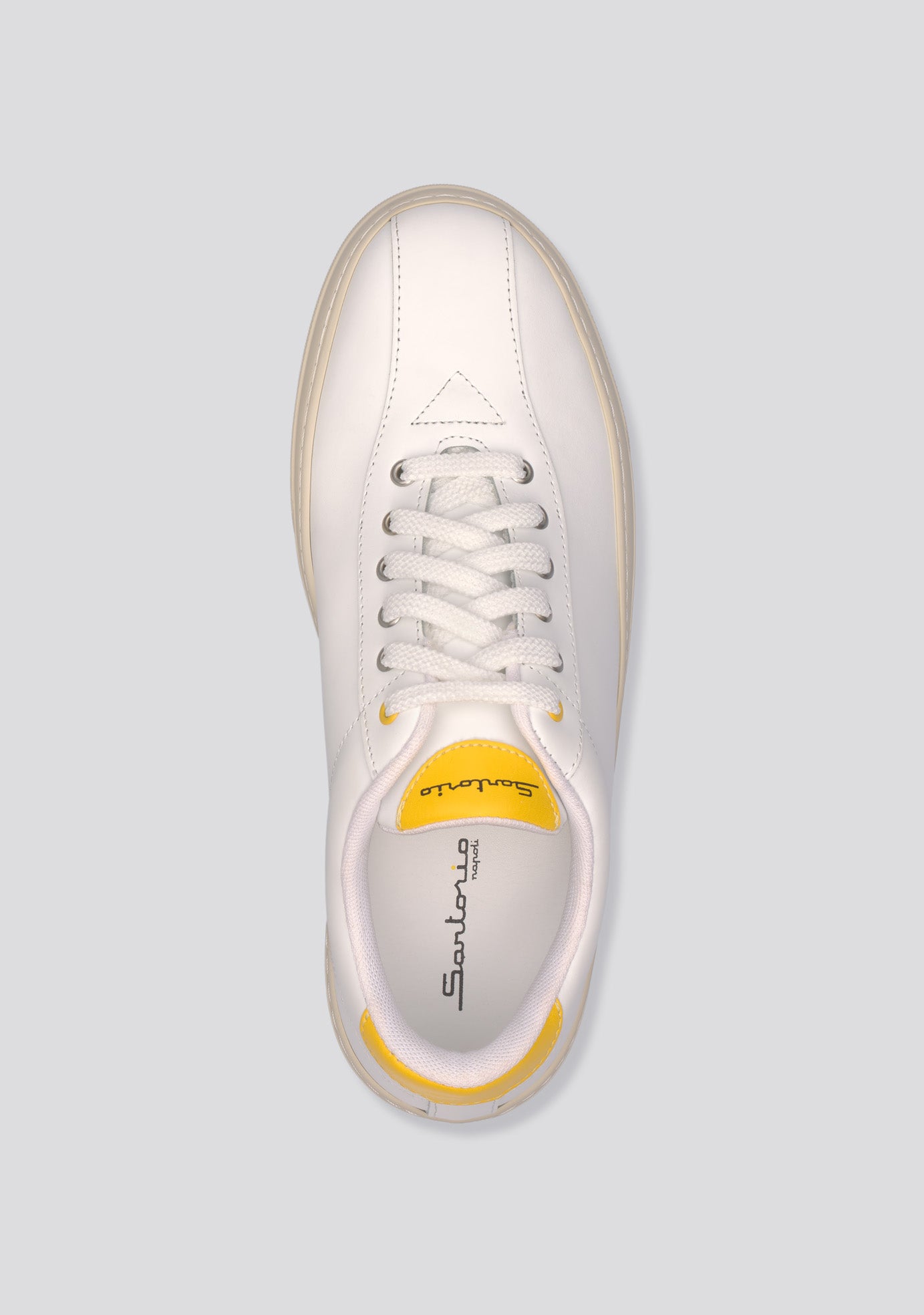 White Calfskin leather sneakers “Never Give Up”