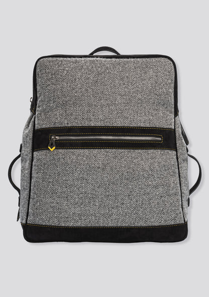 Grey Sartorio Backpack in Wool and Cashmere