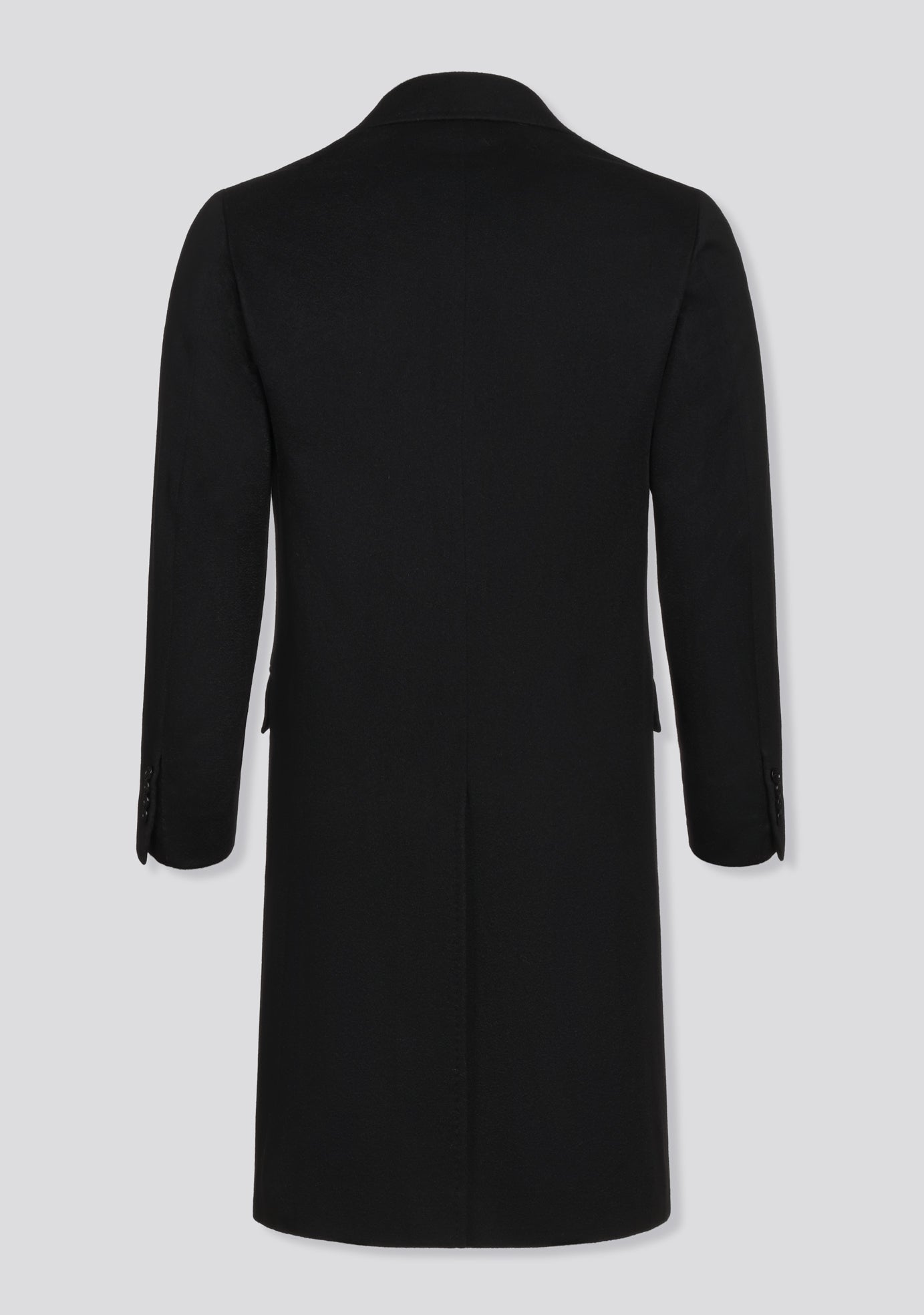 Jet Black Cashmere Winter Overcoat