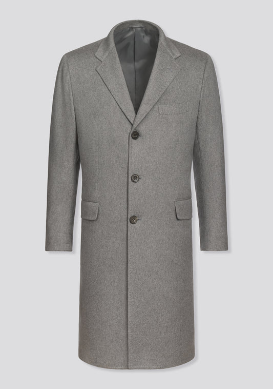 Ash Grey Cashmere Winter Overcoat
