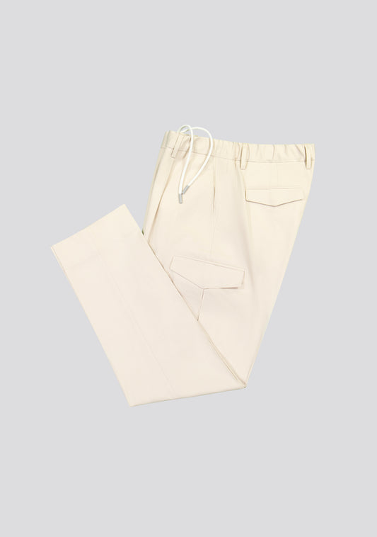 Beige Technical Cargo Trousers