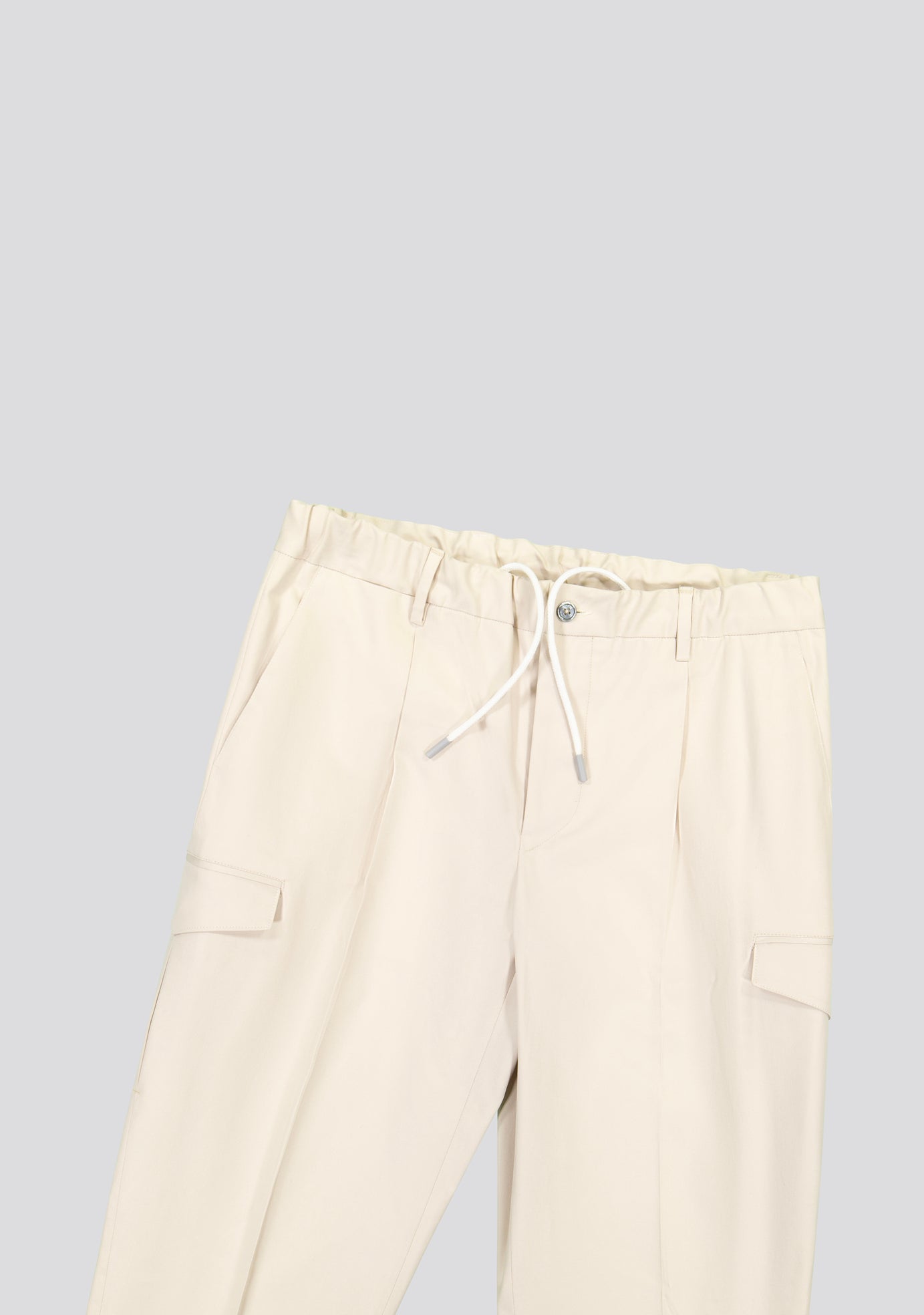 Beige Technical Cargo Trousers