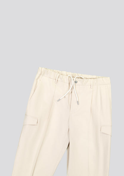 Beige Technical Cargo Trousers