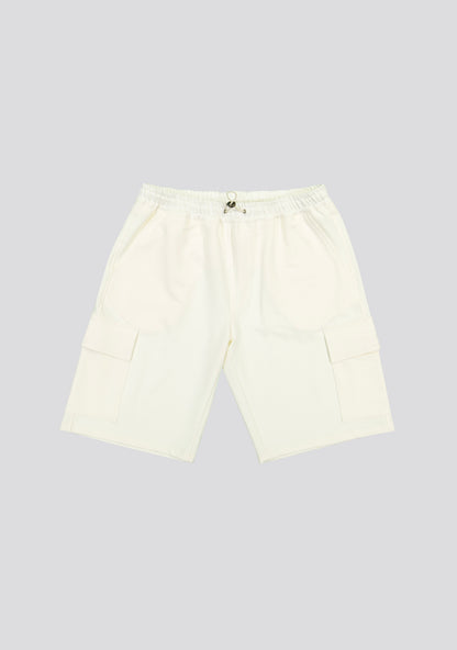 White Cargo Bermuda Shorts