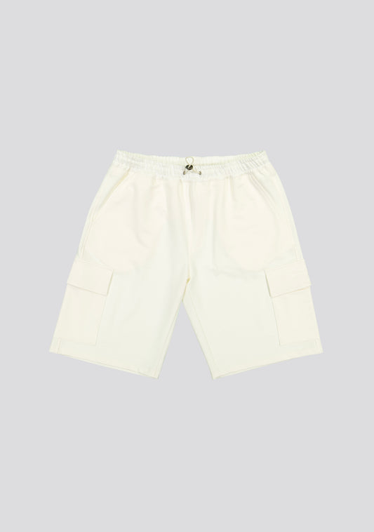 White Cargo Bermuda Shorts