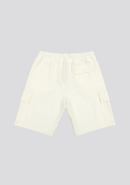White Cargo Bermuda Shorts