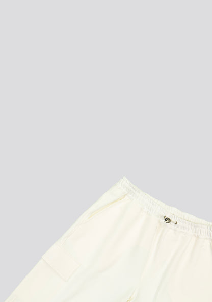 White Cargo Bermuda Shorts