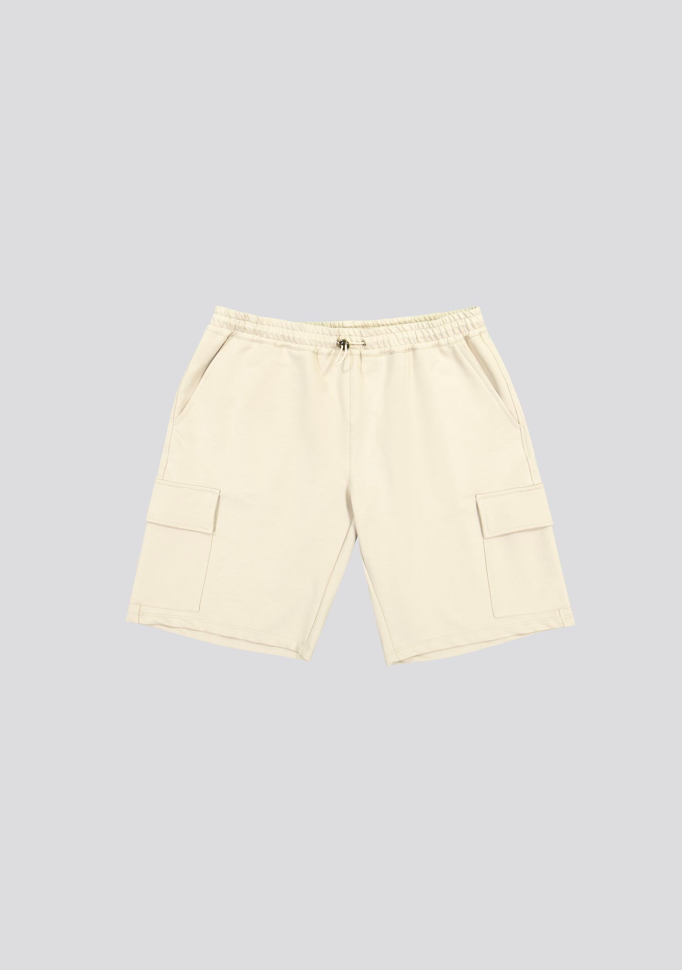 Beige Cargo Bermuda Shorts