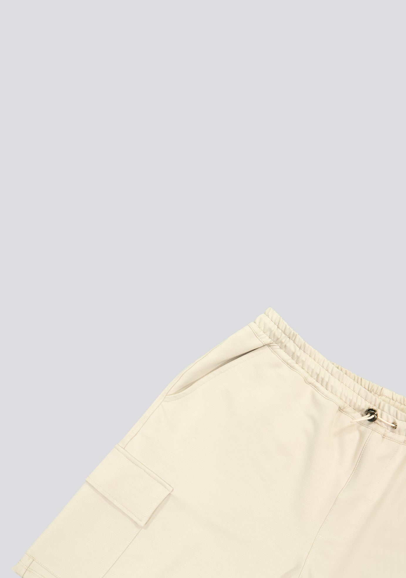 Beige Cargo Bermuda Shorts