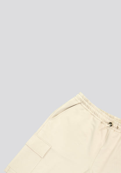 Beige Cargo Bermuda Shorts