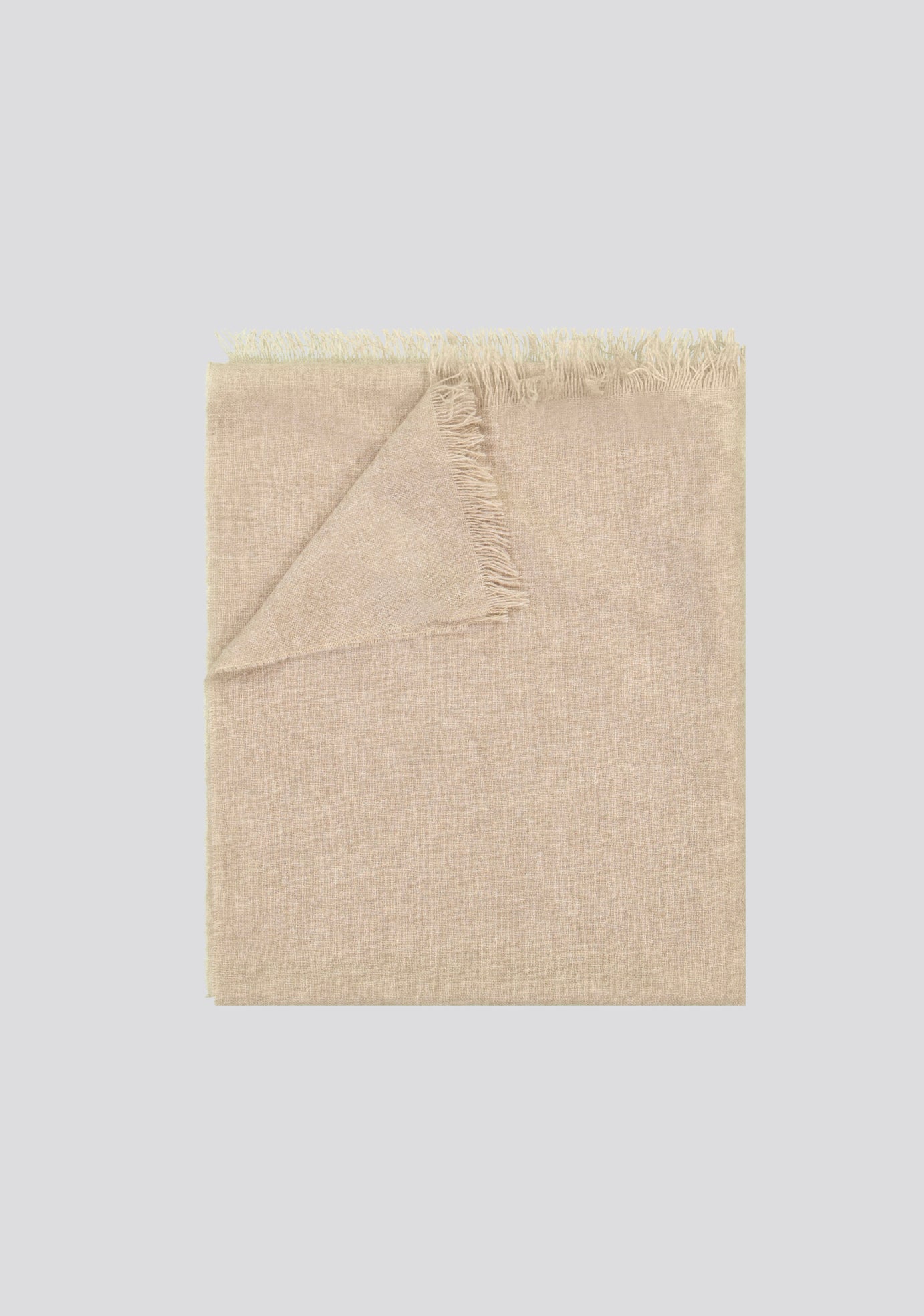 Beige Wool and Silk Scarf